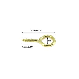 S SYDIEN Galvanized Iron 3/4 Inch Eye Hook Heavy Duty Screw Eyebolt Eyelet Screw for DIY Jewelry Making (100pcs)