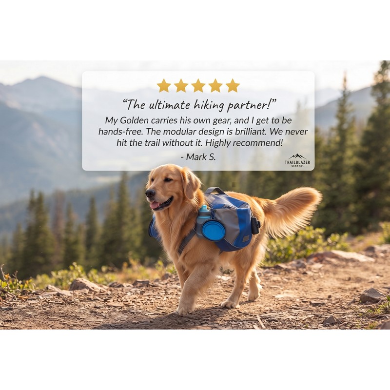 Pet Outdoor Backpack Large Dog Reflective Adjustable Saddle Bag Harness