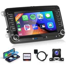 2GB+64GB Car Stereo for VW Passat Jetta Golf SEAT Wireless CarPlay Android Auto, 7 inch HD Touchscreen Car Radio with Bluetooth GPS Navigation WiFi EQ Backup Camera,