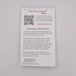 New Mexico Chile Seeds from Hatch NM | Hot Sandia Variety | Green Chili Seeds | Red Chili Pepper Seeds