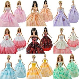 Fat-catz-copy-catz 5x Randomly Selected Doll's Ball Gown Evening Wedding Fairy Princess Dresses