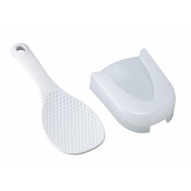 Japanese Style Non Stick Plastic Rice Paddle with Holder