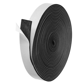 PATIKIL Weather Stripping Door Seal Strip, 1 Roll 1 Inch x 1/8 Inch x 26 Ft Self Adhesive Soundproof High Density Foam Tape Insulation for Door Window Air Conditioning, Black