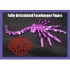 Facehugger Alien AVP Fully Articulated 3D-Printed Mini Figure Metallic Purple