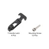 sourcing map 4 Set Rubber Flexible T-Handle Draw Latches 4.4