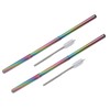 2Pcs Collapsible Metal Straw 304 Stainless Steel Drinking Travel Telescopic