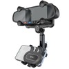 IPOW Large Rearview Mirror Phone Holder for Car 360°Rotatable and