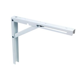 NAJDER Folding Console Shelf Brackets 20 cm, Shelf Brackets, Shelf Brackets, Folding Shelf Brackets, Shelf Brackets, Foldable, Load Capacity 100 kg, White (Pack of 2)