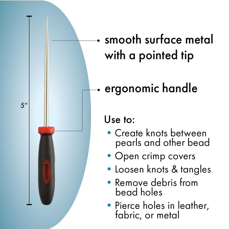 The Beadsmith Metal Awl – Rubber Grip Handle – Make