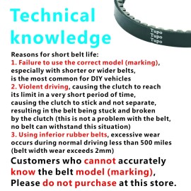 Tupo 2PCS 669-18-30 Aramid Fiber CVT Drive Belt Compatible with 50cc 49cc GY6 139QMB