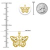 Charm America - Gold Butterfly Charm - 10 Karat Solid
