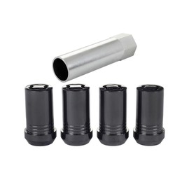 McGard For Land Rover Discovery 1998-2004 Wheel Lock Nut Set | Chrome With Black PVD Finish | Black | M14 by 1.5 Thread | 22 Millimeters Hex | Cone Seat Nut | Set of 4 Locks and 1 Key