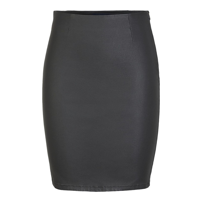 PIECES Women's PCPARO HW Coated Skirt/Noos BC 17092820, black