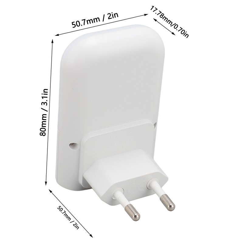 2pcs LED Night Light 3 Brightness Adjustable Soft White 2700K
