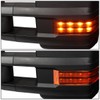 Compatible with Silverado/Sierra Black Manual Folding w/Amber LED Turn Signal
