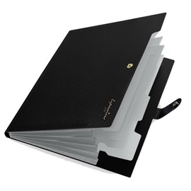 DFsucces Document File A4 13 Pockets Transparent Dividers Snap Button Large Capacity Document Organizer for Classroom Office