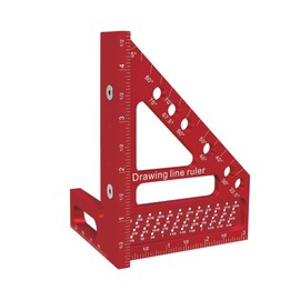 Tiardey 3D Mitre Angle Gauge, Multifunctional, 22.5 to 90 Degree, Precision Measuring Tool Aluminum Alloy for Layout Scribing in Woodworking