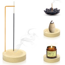 ZDNT Incense Stick Holder Incense Stick Holder Wood Handmade Wood Base Incense Stick Holder Modern Design with Cone Coil Incense Holder for Home Office Decor Yoga Meditation