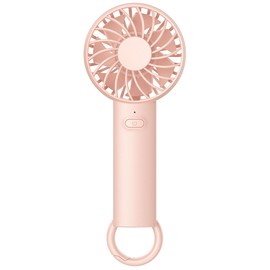 Lamicall Mini Portable Handheld Fan, Lightweight USB Rechargeable Battery Personal Fan, 3 Speed Wind, LED Display for Makeup Travel Office Outdoor Women Men-Pink