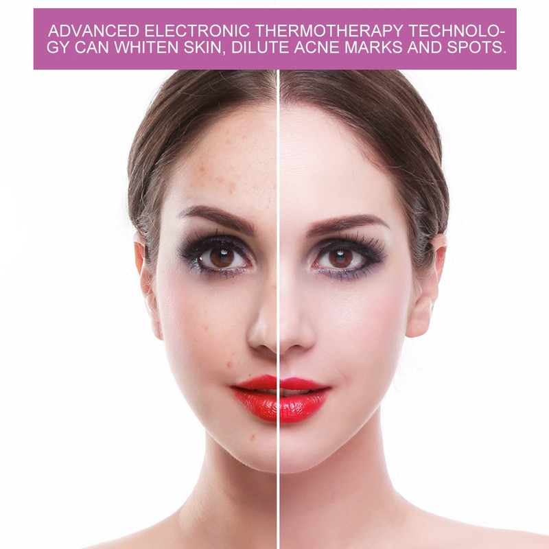 No Needle Hot Compress LED Photon Therapy Face Massager Beauty