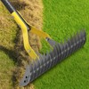 Dual-Action Thatch Rake for Lawn – Efficient 15" Thatching Rake