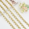 GORGECRAFT 20Yds 3/4" Metallic Braid Lace Trim Gold Flower Glitter