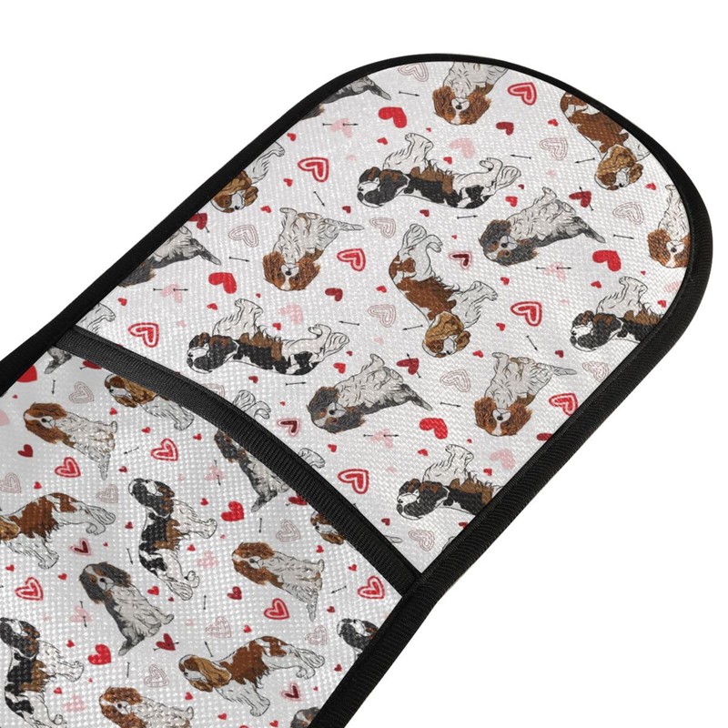 Double Oven Mitts Cavalier King Charles Spaniel Dog Valentines Heart