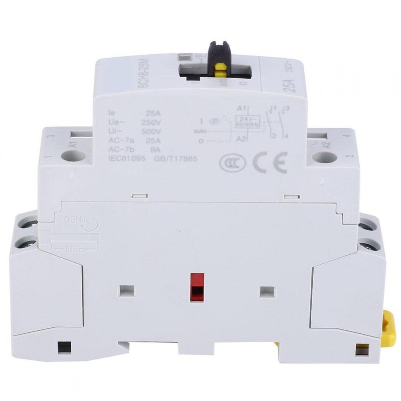DEWIN Household AC Contactor Switch BCH8-25M with Manual Function 2P25A