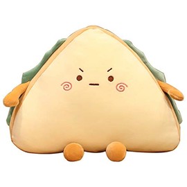 JOSON Sandwich Bread Pillow Dual-Purpose Pillow Cushion, Suitable for Sofa, Car, Office Home Decoration（11.8" - Angry）