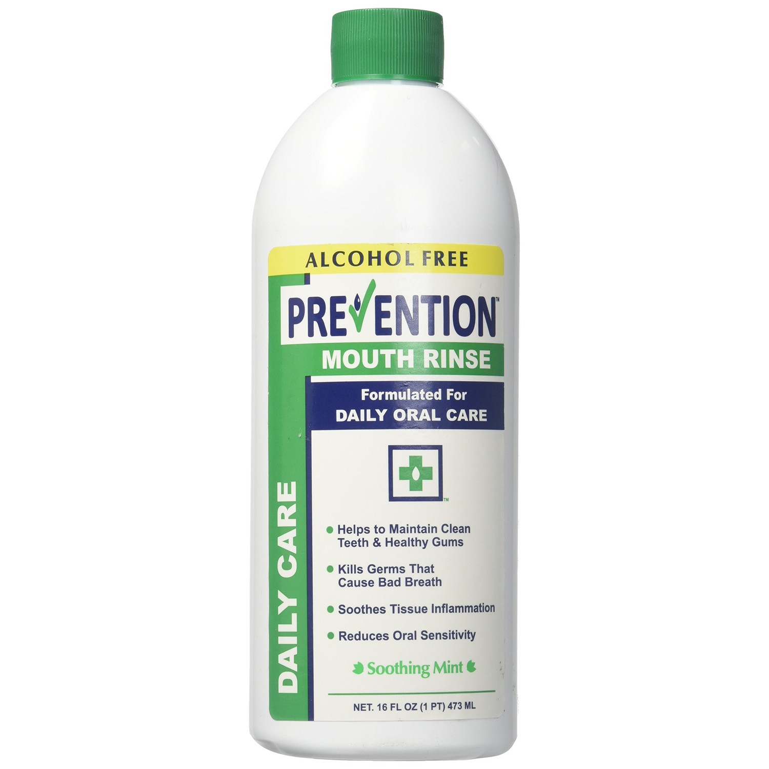Prevention Daily Care Alcohol Free Mouthwash 16 Ounce Zero Alcohol