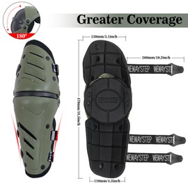 Motorcycle Knee Guards Pads, Adjustable Knee Pads for Adult, Motorcycle Knee Protector Gear for MTB Motocross Mountain Bike (Khaki)