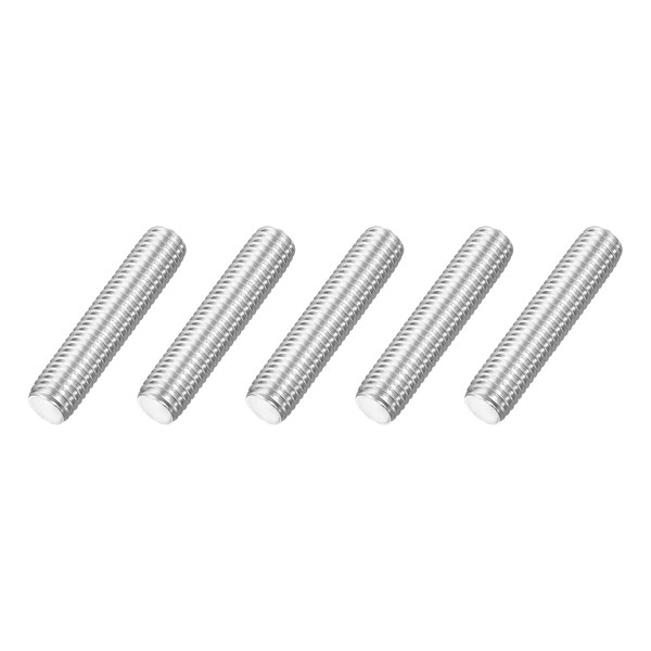 sourcing map M12x55mm Fully All Threaded Rod, 5Pcs 316 Stainless