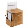 Safco 4237NA Wood Suggestion, Charity, Voting Box, Lock and Card