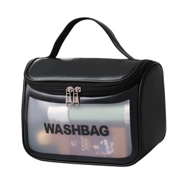 Toiletry Bags for Women,Make Up Bag Organizer,Portable Waterproof,Travel Wash Bag Vacation Bathroom for Men,Women and Girls (Black)