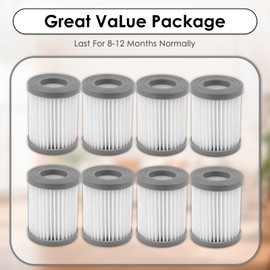 (8 Pack) M320 Replacement HEPA Filters Compatible with Lefant M320/ M320G Robot Vacuum Cleaner, Filter Kit, Filters Accessories Kit, Upright Filter, Canister Filters, Vacuum Filter