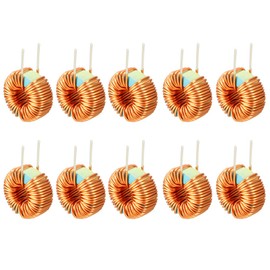 sourcing map 10 Pieces Horizontal Toroid Magnetic Monolayer Wire Inductor 100uH 3A Coil
