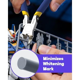 VCELINK Model Nipper, 4.7 inch Ultra-Thin Single Blade Model Tools for Beginners to Repair and Fix Plastic Models, Sprue Cutter for Plastic Model Building with Minimal Stress Whitening, Blue