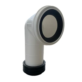 Bent WC Toilet Pan Connector 4'' (100mm/110mm) - 90 Degree Essential Toilet Seal, Rigid Waste Pipe Connector and Pan Connector, Ideal for Efficient Toilet Waste Management