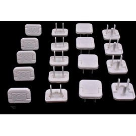 Outlet Covers White Proof Electrical Protector Safety Plug Covers(10pcs US 2-Prong and 10pcs 3-Prong Socket Protectors）