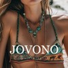 Jovono Boho Choker Necklace Silver Cowgirls Boot Pendant Necklaces Turquoise