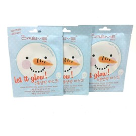 Le Creme NEW Set 3 Facial Masks LET IT GLOW Ultra Moisture Jojoba Oil Dry Cracked Winter