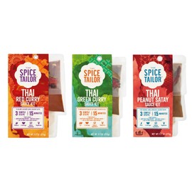 Spice Tailor 3 Simple Steps Restaurant Quality Meals in Minutes Kits Ready in 10 Minutes (3 Pack, Thai Curry Variety)