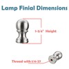 Aspen Creative 24056-10-1, Lamp Finial For Lamp Shade/Brushed Nickel Finish,