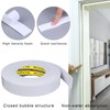 MILEQEE Single-Sided Adhesive Foam Tape EVA White, Multipurpose Sponge Sealing