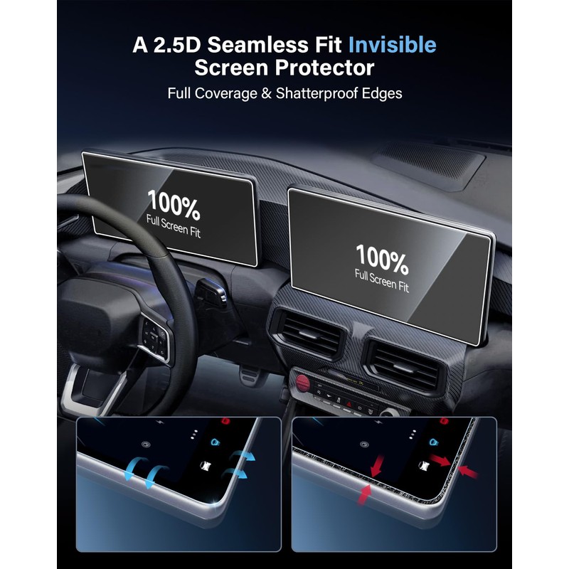 WEIPIN for 2024 Mustang 13.2+12.4 inch Screen Protector for 2024