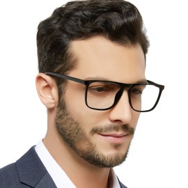 MARE AZZURO Square Reading Glasses 5.0 Men with Spring Hinge Fashion Glasses for Reading for Father 500