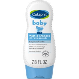 Cetaphil Baby Wash Shampoo 7.8oz Tear Free Moisturizing Gentle for Sensitive ...
