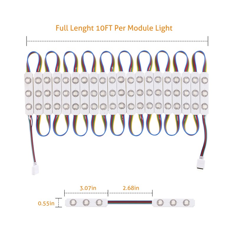 WICHEMI 50FT LED Light Modules for Business Window Light Commercial