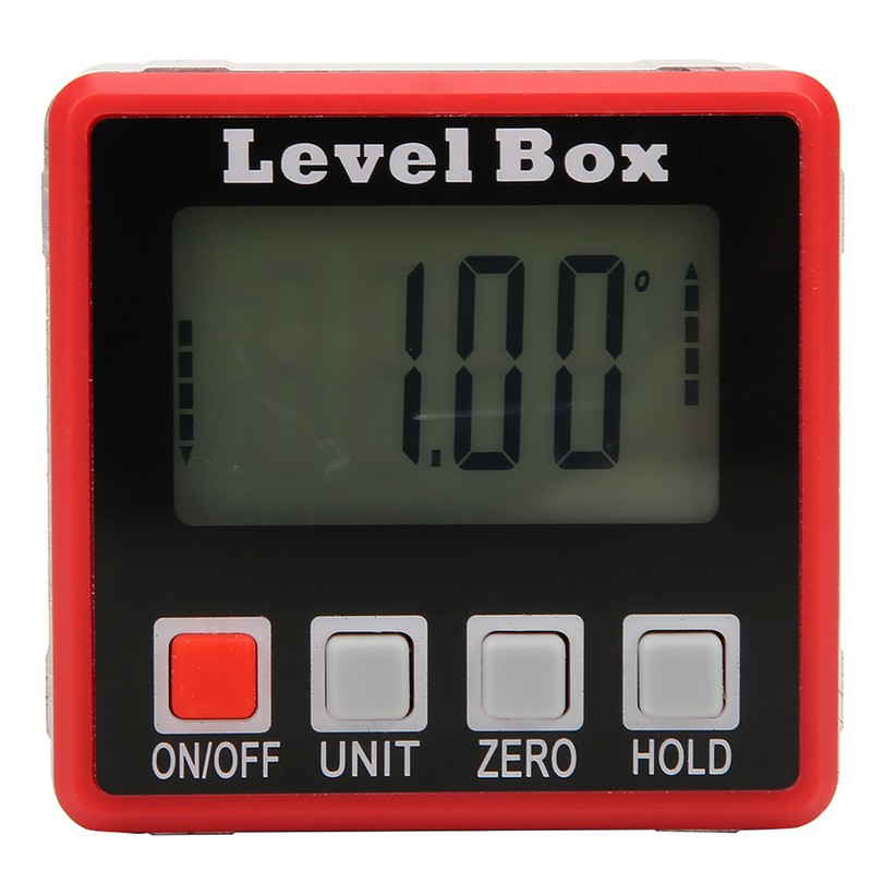 Digital Display Angle Meter Measurement Tool Automatic Backlight 4 Button