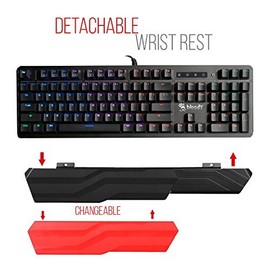 Bloody Gaming B975 Light Strike Optical Gaming Computer Keyboard |Instant Actuation | Spill-Resistant Design | RGB LED Backlit Keyboard | Tactile & Clicky Feedback | Detachable Wrist-Rest